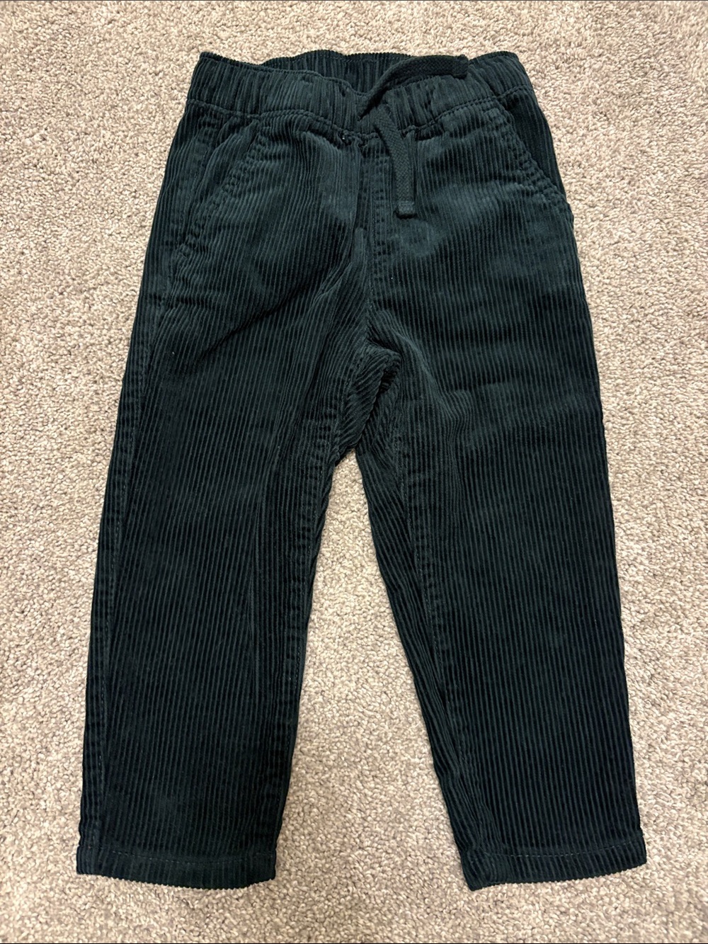 Old Navy toddler boy Corduroy Drawstring Pants dark green 2T